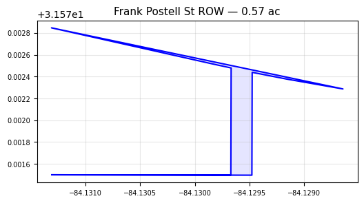 Frank Postell St ROW boundary